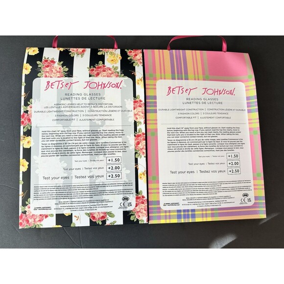 Betsey Johnson Reading Glasses +1.50 Lot | 6 Pairs | 2 Sets of 3 | Cat Eye | New
